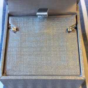 Genuine dainty diamond earrings.